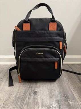 Black with gold accent Backpack - Compact Everyday Bag